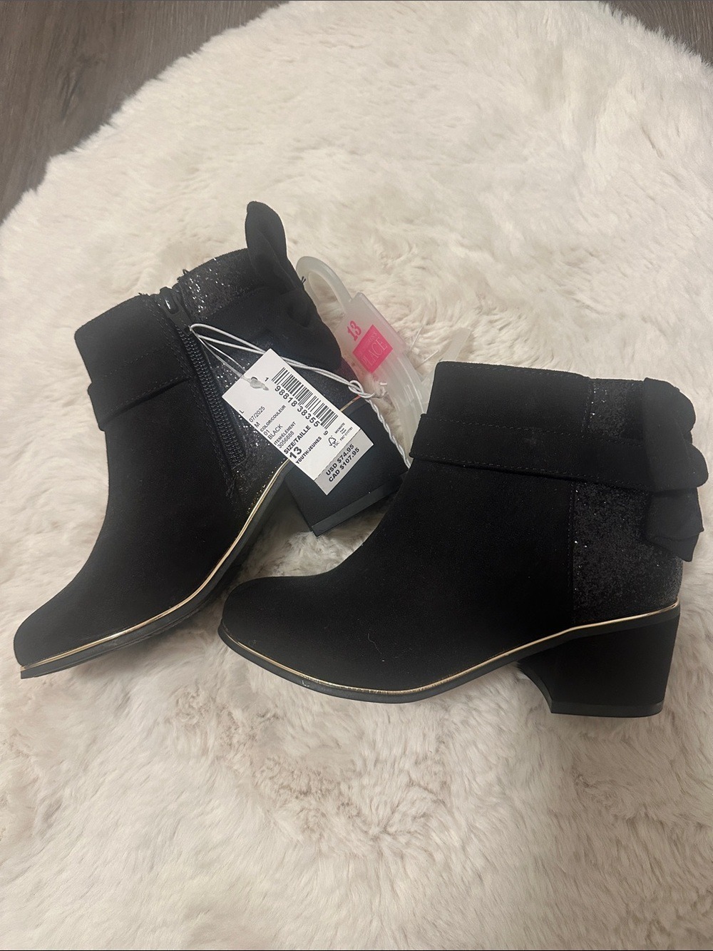 Black Girl’s Ankle Boots size 13